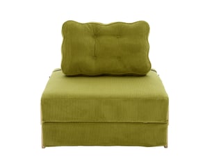 Fauteuil convertible CHICFURN  Velours côtelé vert vendu A l'unité