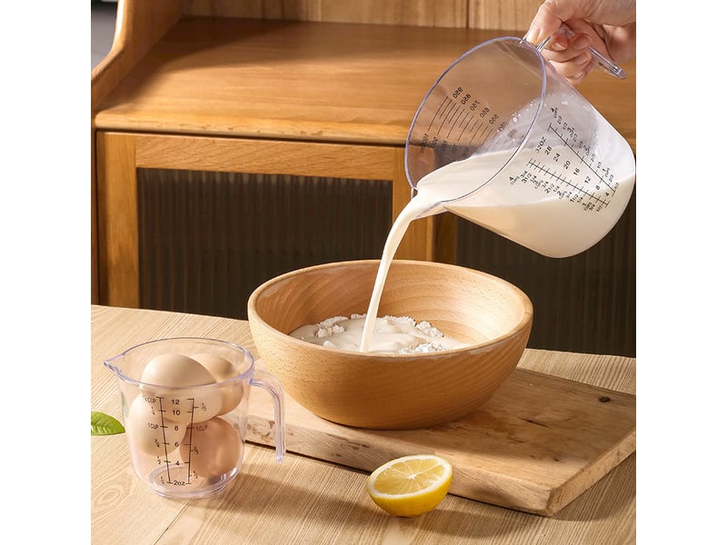  Tasse à mesurer de cuisine de 1000 ml, parfaite pour les mesures de pâtisserie, un outil de cuisine essentiel (1 transparente)  - Conforama C
