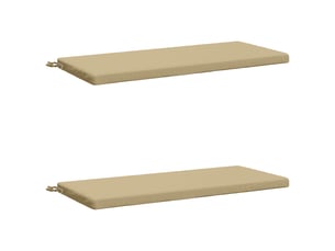 Lot de 2 coussins de banc, coussins d'assise soest 100 % polyester beige cf56768