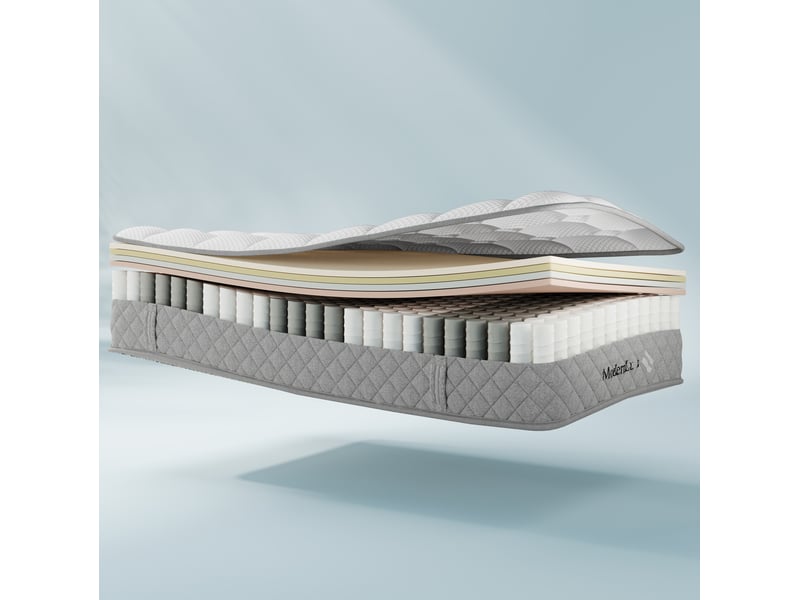  Matelas 180x200 cm à ressorts ensachés 7 zones h3 blanc  - Conforama B