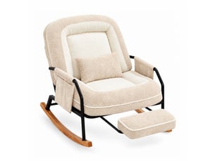 Fauteuil relax manuel   Velours côtelé beige
