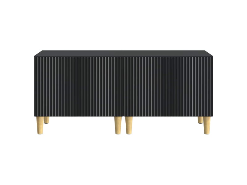  Meuble tv - banc tv - meuble de rangement noir bois d'ingénierie  - Conforama E