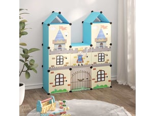 Armoire de rangement pour enfants avec 8 cubes bleu pp