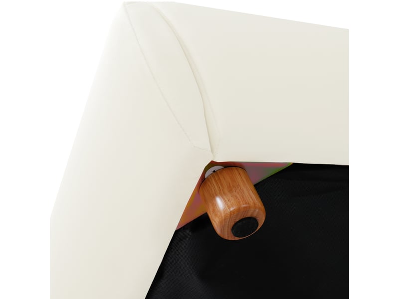 Lit coffre enfant 90 × 200 cm en velours beige avec tête épaisse et angles arrondis IKSETERA TRADING LTD - Conforama R
