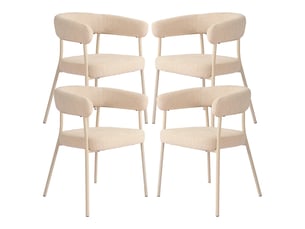 Lot de 4 chaises de salle à manger huk 78 x 57 x 56 cm beige [en.casa]