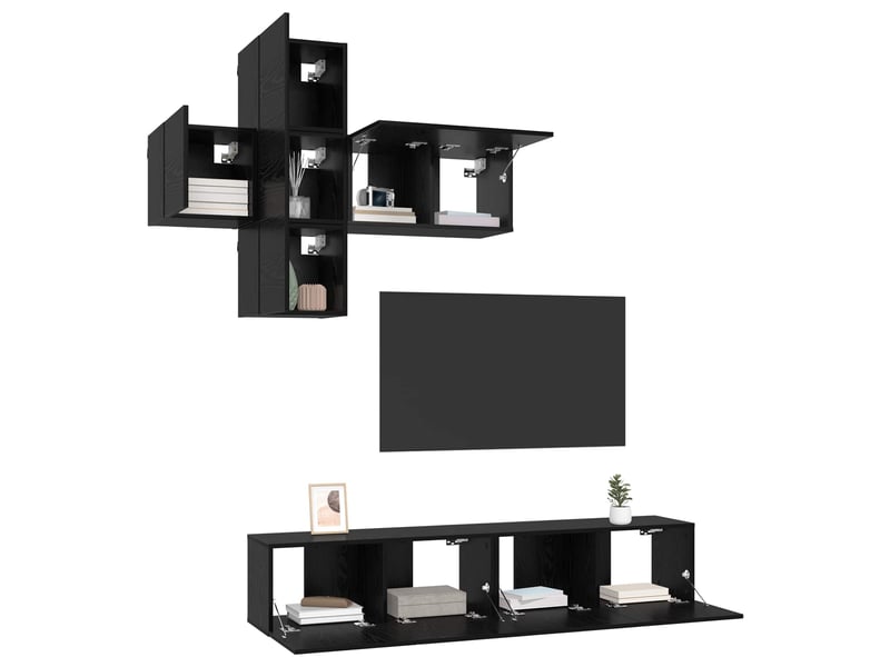  Ensemble meuble tv - banc tv - meuble de rangement 3 pcs bois d'ingénierie  - Conforama C