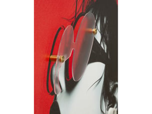 Impression sur toile led psyco modèle b profil fashion rouge et noir avec cadre