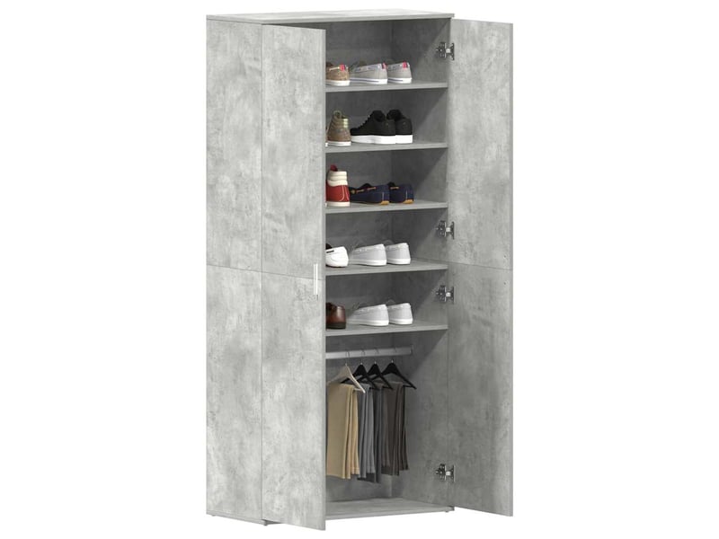 Meuble à chaussure, cabinet à chaussures 80x39x178 cm bois d'ingénierie shl3102 - Conforama C
