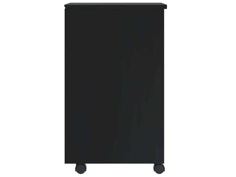  Armoire de rangement roulante avec tiroirs moss noir bois de pin solide  - Conforama D