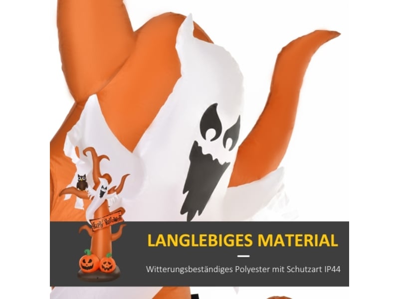  Décoration halloween autogonflante avec led, 156 x 107 x 274 cm, soufflerie et kit de fixation inclus  - Conforama D