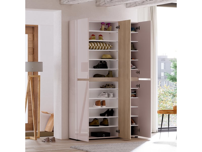  Armoire à chaussures gain de place 5 portes xl lady - beige  - Conforama B
