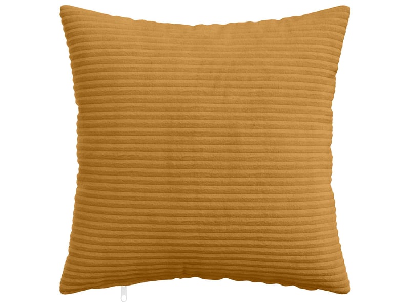 Lot de 6 housses de coussin heerlen jaune 30 x 30 cm velours côtelé cf49918 - Conforama A
