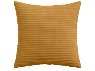 Lot de 6 housses de coussin heerlen jaune 30 x 30 cm velours côtelé cf49918