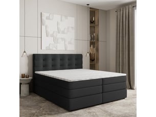 Lit avec rangement 180x200 cm <strong>MASSENO</strong> <strong></strong> coloris noir