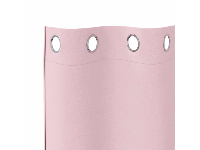  Lot de 2 rideaux occultants, rideaux black-out avec anneaux rose bébé 175 x 140 cm cf44746  - Conforama D