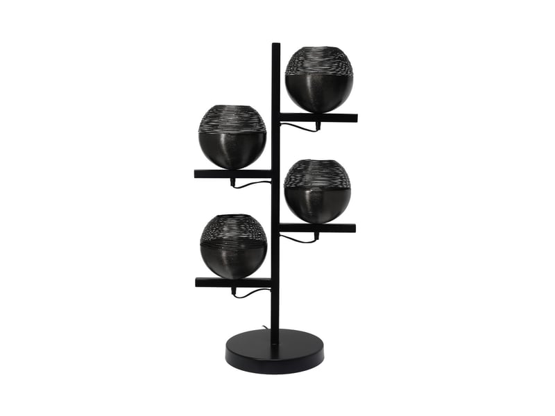  Lampadaire 4 globes eclipse 92cm noir  - Conforama A