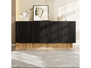 Buffet 4 porte(s) OSUPNESSEE - 160 cm coloris noir