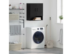 Meuble mural, rangement salon 60 x 31 x 70 cm bois d'ingénierie chêne noir shl5713