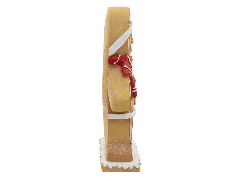  Ecd germany figurine de noël bonhomme en pain d'épices à led 76 cm, décoration lumineuse d'interieur sur piles (non incluses) avec bonnet et écharpe, ornement à poser pour cheminée plateau de table ECD Germany GmbH - Conforama E