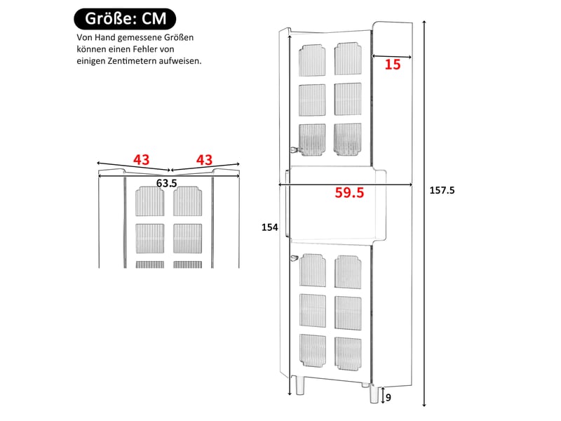  Meuble d’angle 63,5x157,5 cm avec éclairage led, finition laquée, mdf, noir  - Conforama C