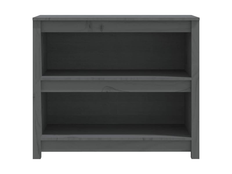  Bibliothèque, meuble de rangement salon gris 80x35x68 cm bois de pin massif  - Conforama D