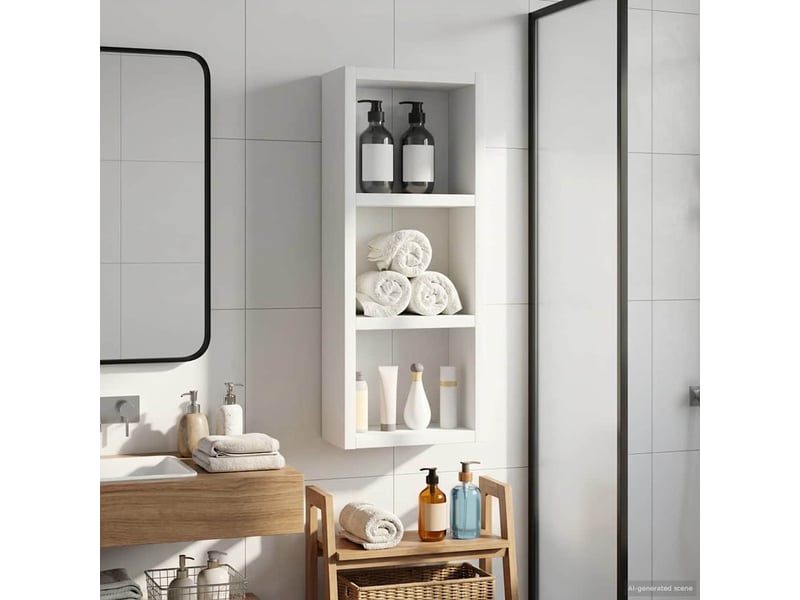  Armoire murale de salle de bain, cabinet de salle de bain blanc 20 x 10 x 50 cm cf65181  - Conforama D