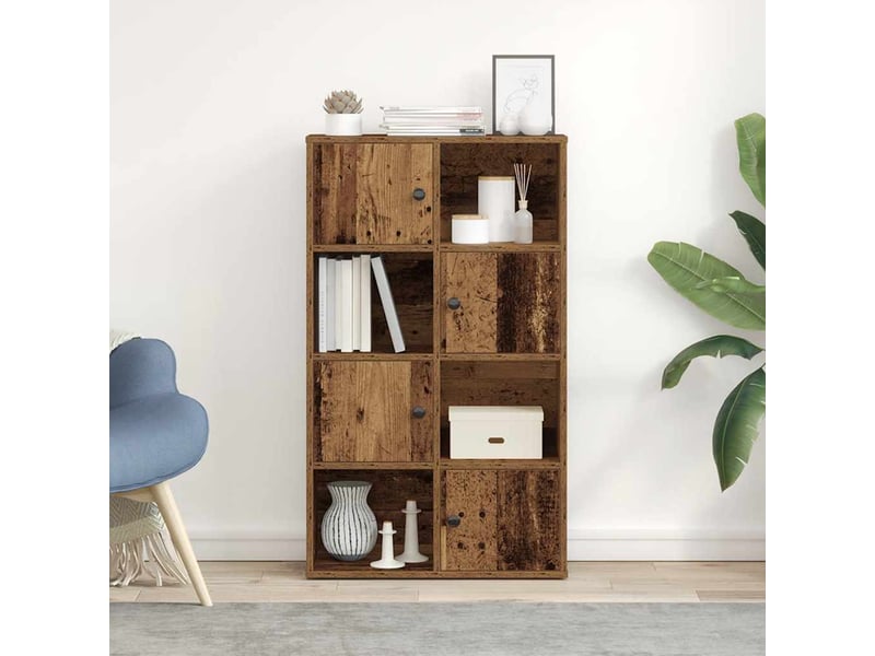  Bibliothèque, meuble de rangement salon vieux bois 60x24x101,5 cm bois d'ingénierie  - Conforama C