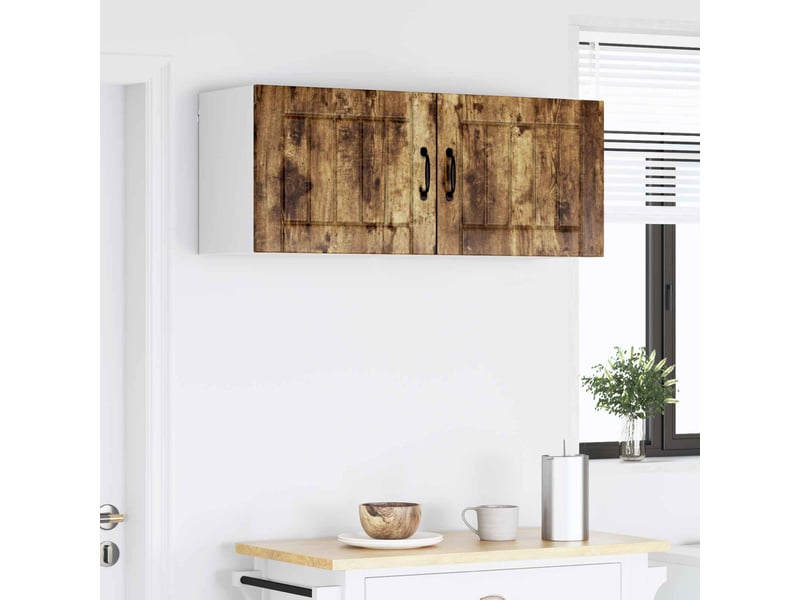  Meuble mural de cuisine | armoire de cuisine 2 pcs chêne fumé bois d'ingénierie shl2297  - Conforama D