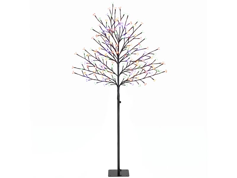  Arbre lumineux 150cm cerisier artificiel lumineux 160 led et 16 branches flexibles, décoration intérieure et extérieure  - Conforama A