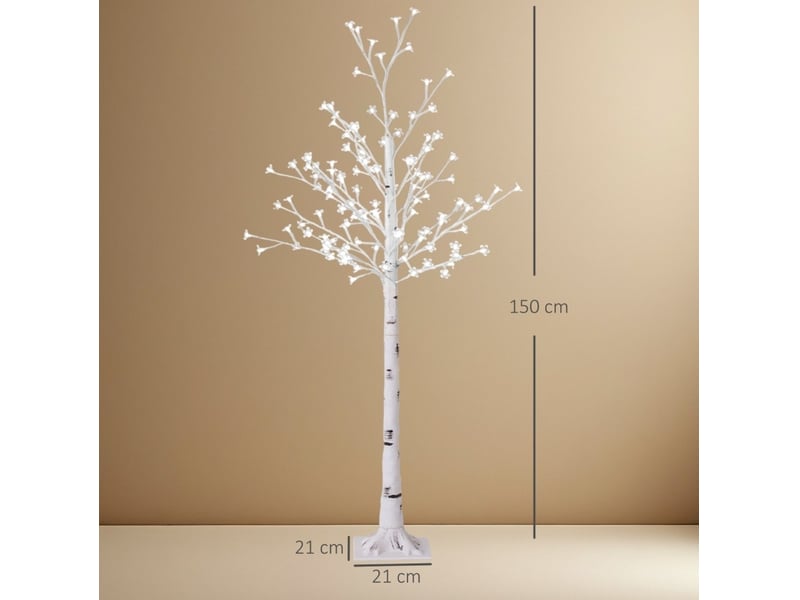  Arbre lumineux à fleurs de cerisier 21x21x150 cm 120 led blanc  - Conforama C