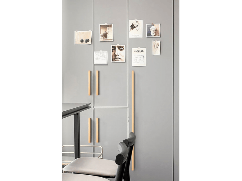  Lot de 10 poignées modernes pour portes d'armoire en alliage d'aluminium, trou central de 192 mm  - Conforama D