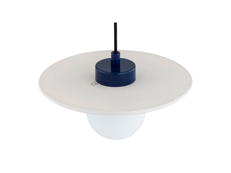  Argon boll suspension artisanale boll, bleu cobalt profond, pois blancs, culot g9, ip44  - Conforama E