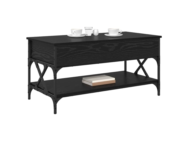 Table basse - table de salon - table à thé chêne noir 100 x 50 x 50 cm bois d'ingénierie - Conforama C