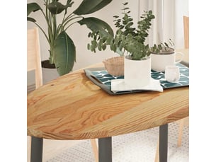 Dessus de table, plateau de table 120x60x2 cm bois de chêne massif ovale cf33290