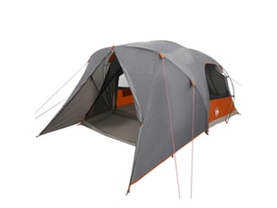 Tente de camping, tente dôme 4-personnes 4 personne gris et orange shl98507