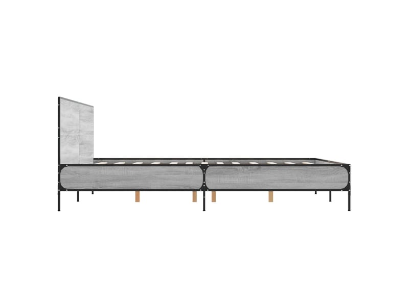  Lit double- lit adulte -  cadre de lit sans matelas sonoma gris 150x200 cm  - Conforama D