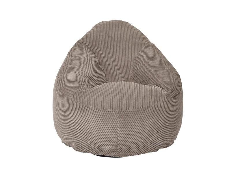  Chauffeuse poire en mousse et tissu velours côtelé taupe - amory AMORY - Conforama C