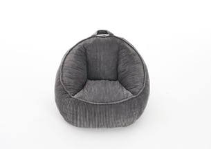 Fauteuil pouf enfant 72x69x51 cm, usage intérieur, dossier ergonomique, peluche douillette, remplissage en mousse, tissu revêtement en velours côtelé, gris clair