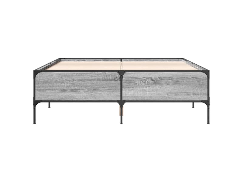 Lit double- lit adulte -  cadre de lit sans matelas sonoma gris 150x200 cm  - Conforama C