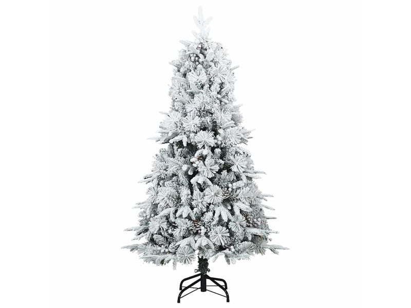Sapin de noël - arbre de noël artificiel à branches pliantes, duveteux de neige - Conforama C