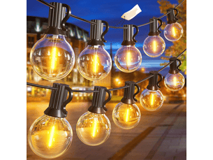 Guirlande lumineuse extérieure de 30 m, lumière de jardin, avec 50+4 ampoules en tungstène g40, guirlande lumineuse de noël, étanche ip44