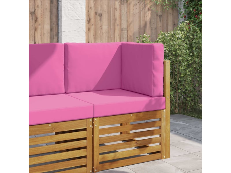Coussin de canapé d'extérieur, coussin de chaise polyester rose 60 x 60 cm cf54137 - Conforama B