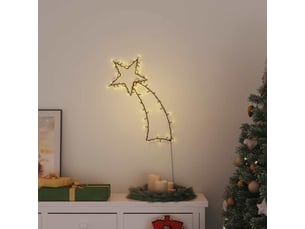 Lumières de noël silhouette d'étoile filante 80 led