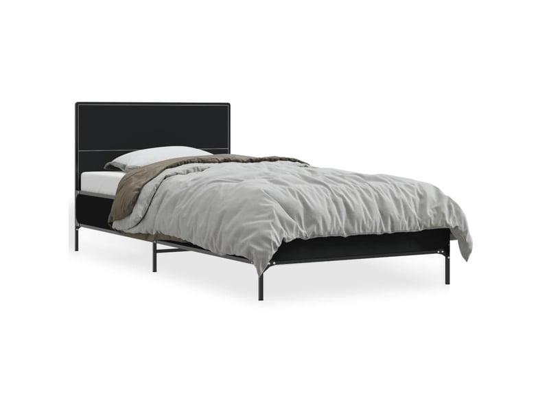  Lit simple- lit adulte -  cadre de lit sans matelas noir 90x200 cm  - Conforama A