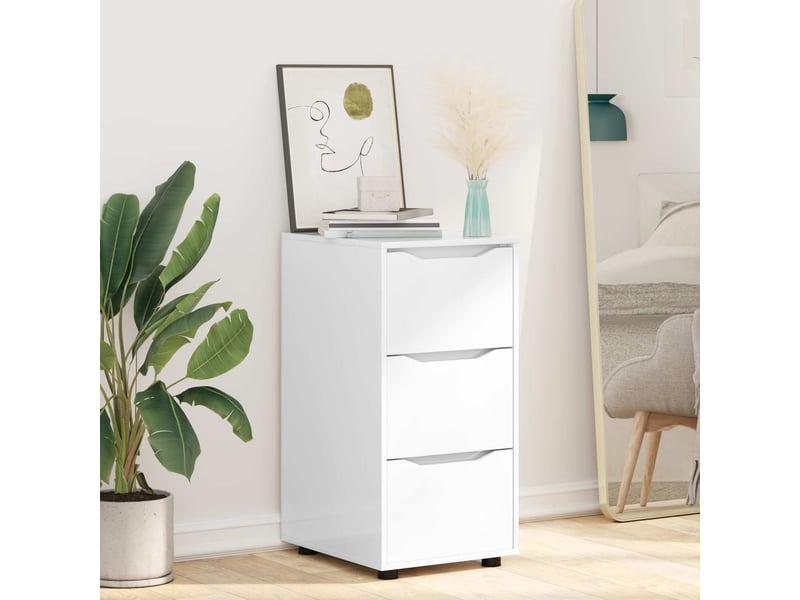  Armoire de rangement, commode de rangement 40 x 48 x 81 cm bois d'ingénierie shl4504  - Conforama E