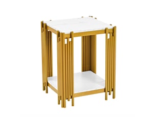 Table basse rectangulaire coloris bicolore LPOSPI - 40 cmx43 cm