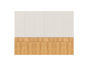 Armoire chambre 270x50x200 cm, grand dressing penderie de rangement chic, mdf style scandinave, avec 12 portes 3 tiroirs 3 tringles, chêne et gris