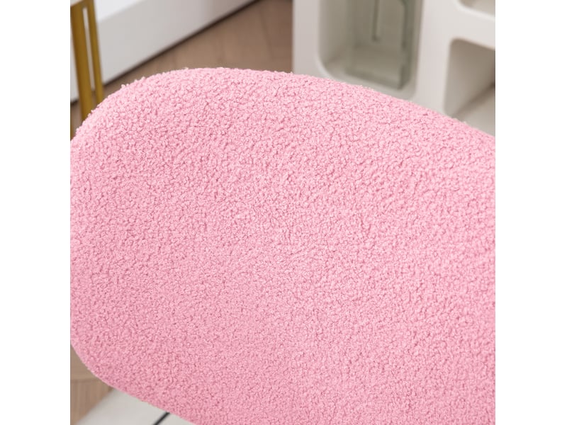  Chaise de bureau ergonomique rose en tissu, réglable en hauteur, sans accoudoirs, idéale pour le télétravail  - Conforama D