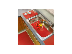 Tapis multi-usage en pvc tubulo 32x43cm rouge