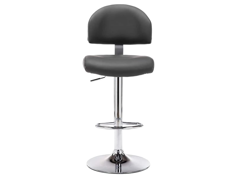  Tabouret de bar, chaise de bar gris similicuir  - Conforama E